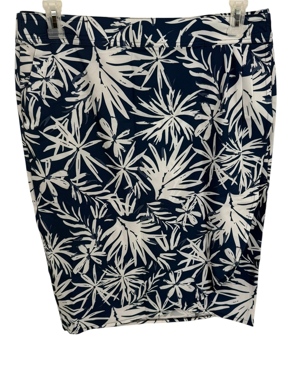 RipSkirt NWT Tropical Palms Wrap Skirt Blue size L Hawaiian Beach Cover Up Midi